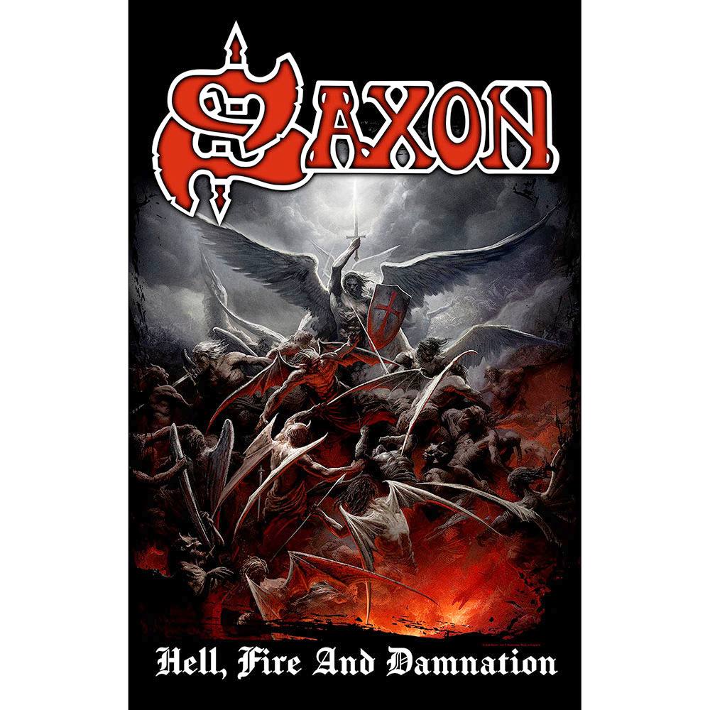 Saxon - Hell, Fire And Damnation Textiel Poster - Multicolours